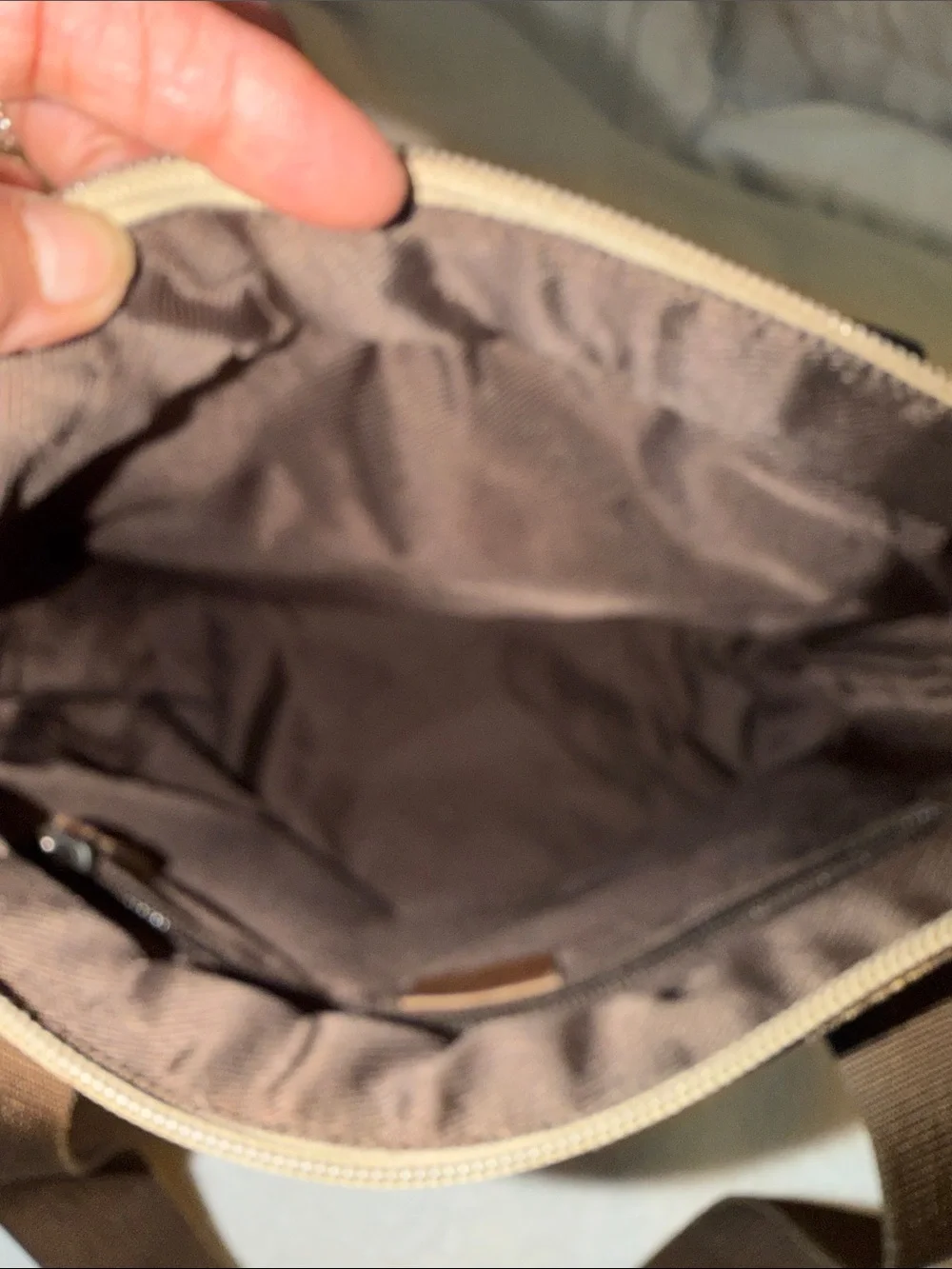 Gucci Tan/Brown GG Canvas Messenger Bag